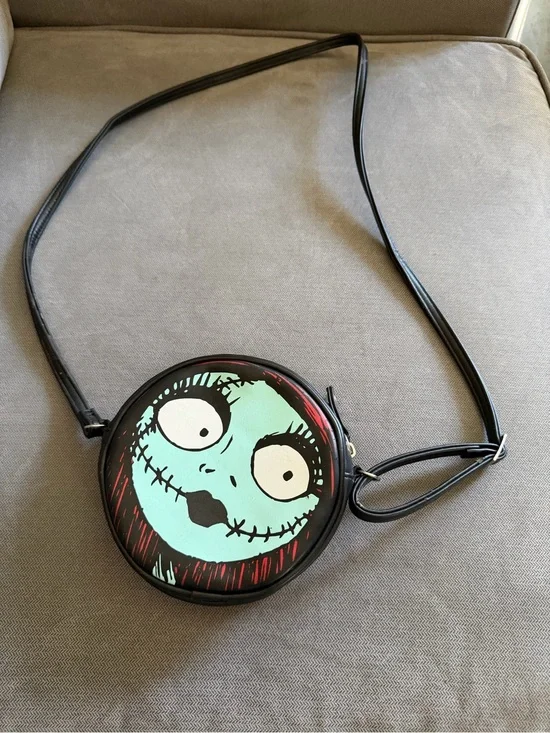 Jack & Sally Nightmare Before Christmas Round Crossbody Bag