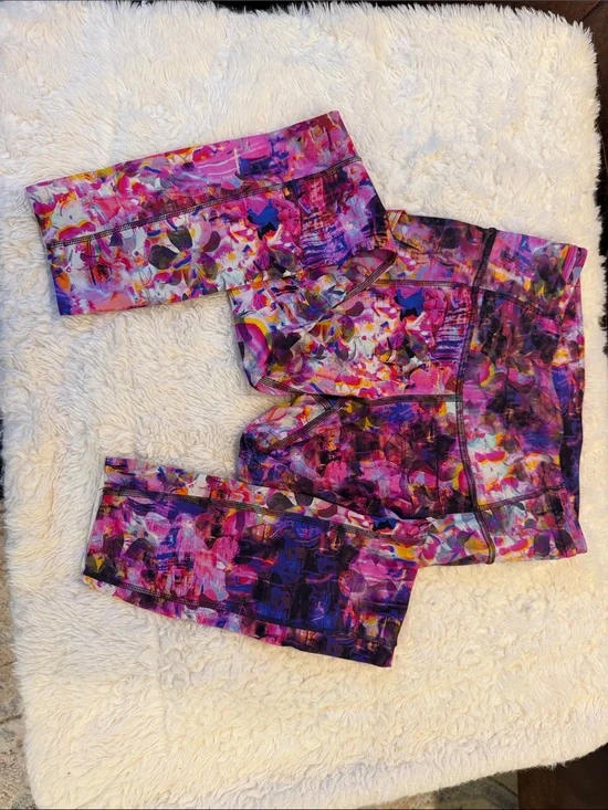 lululemon athletica Multicolor Abstract Print Leggings size 4