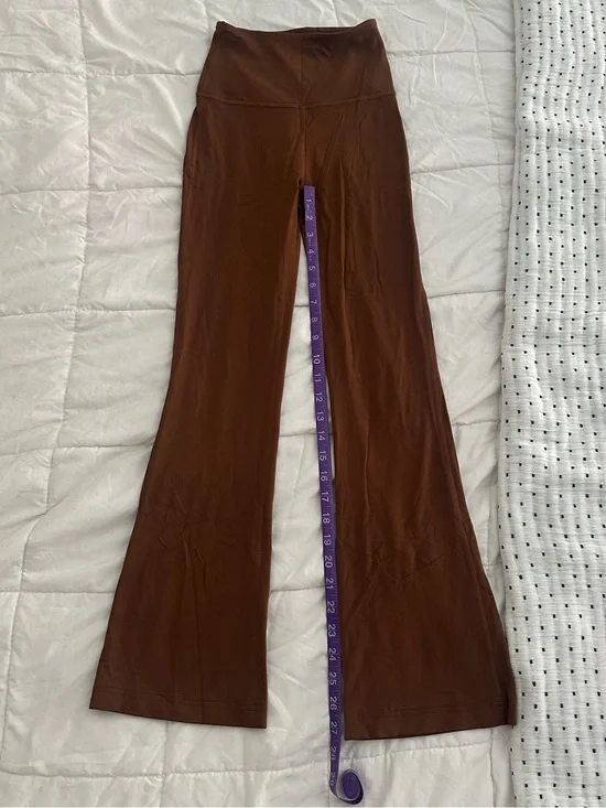 Lululemon High-Waist Brown Flared Groove Yoga Pants