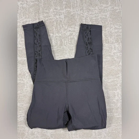 Lululemon Fast N Free Active Work Out Mesh Panel Legging Black Size 6 LW5ARHS