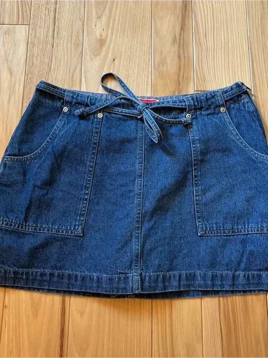 Vintage 90’s Arizona Jeans Denim Mini Skirt Skort Built In Shorts