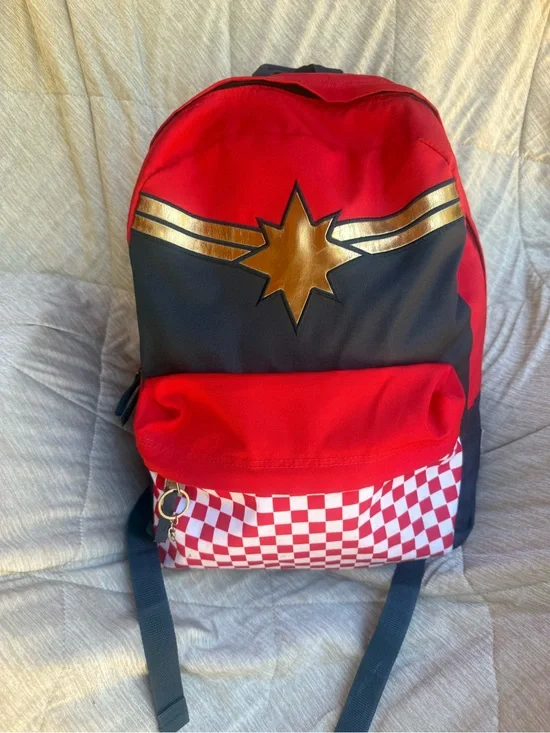 Vans Red and Gold Star Superhero Backpack