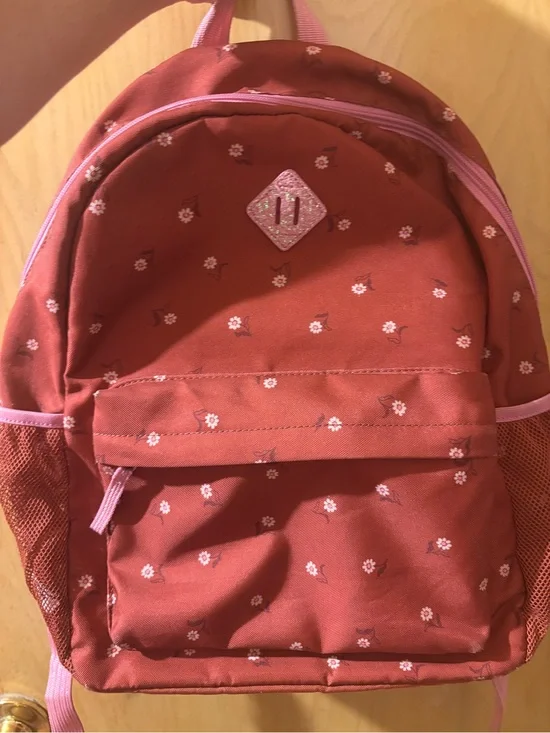 Cat & Jack Rust Pink Floral Kids Backpack