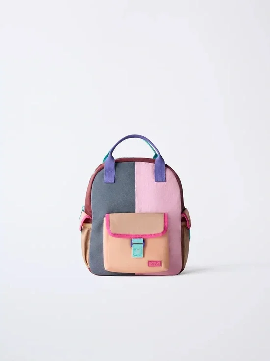 Zara Maroon & Turquoise Accent Mini Backpack
