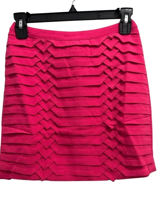 verty Hot Pink Layered Bandage Mini Skirt