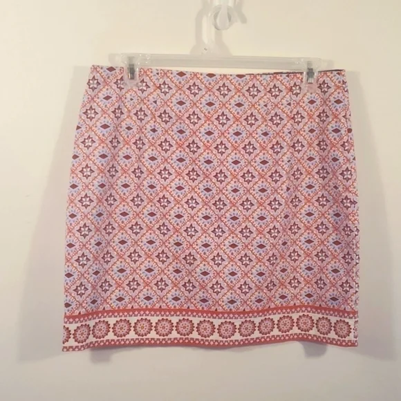 Talbots Skirt womens petite Pencil Pattern Lined Size 14P