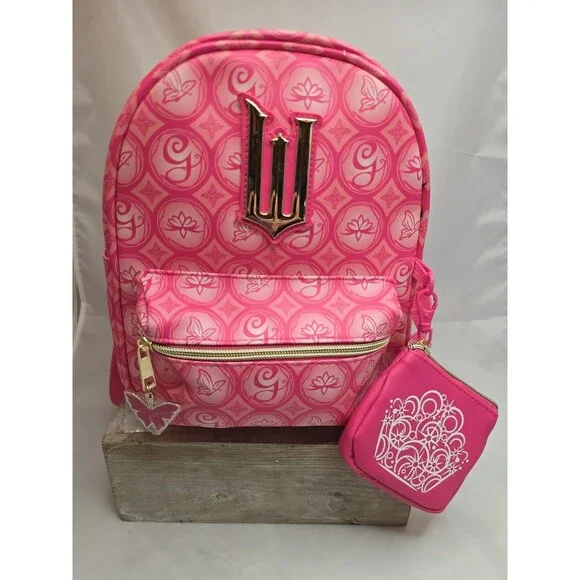 Wicked Mini Backpack Bag Pink Universal Studios Glinda Cosplay Purse Coin Pouch