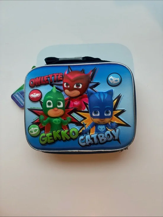 PJ Masks Lunch Box - Blue with Red, Green & Blue Characters