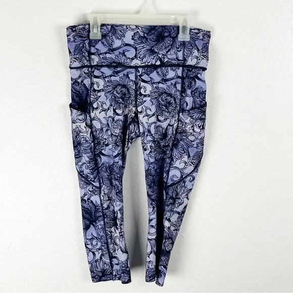 LULULEMON Hanakotoba Starlight Multicolor Wunder Under Hi-Rise Crop Leggings 8