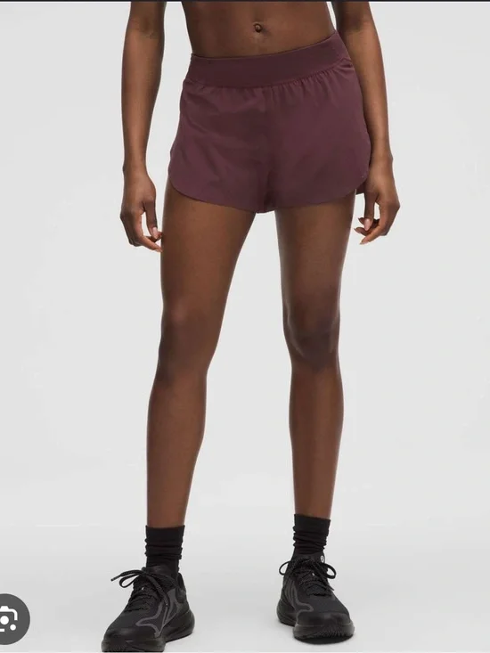 Lululemon Fast and Free High-Rise Classic-Fit Split Short 3 Goodnight Plum