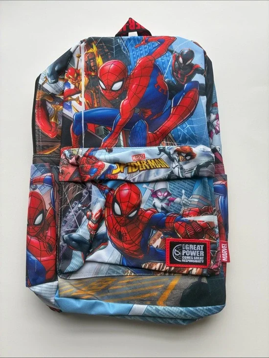 Marvel Spider-Man Backpack - Red, Blue & Black