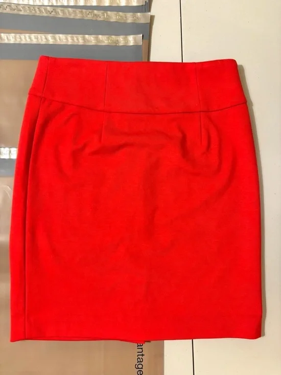 Premise Red Pencil Skirt Size 4 Office Summer Romantic Bodycon Artsy Statement