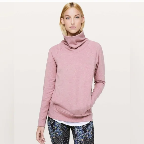Lululemon High Lines Pullover Sweatshirt Heathered Vintage Mauve Size 6