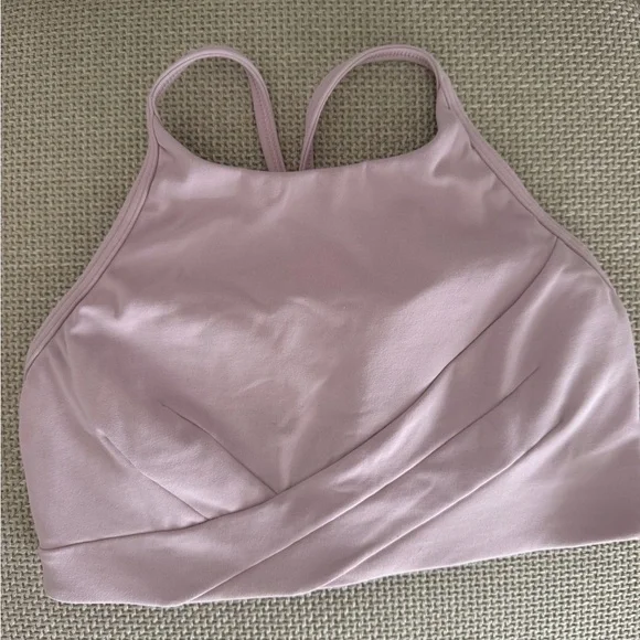 Lululemon Light Mauve Cross-Front Sports Bra