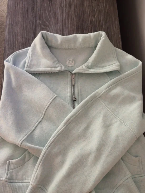 lululemon athletica Mint Green Half-Zip Scuba oversized hoodie