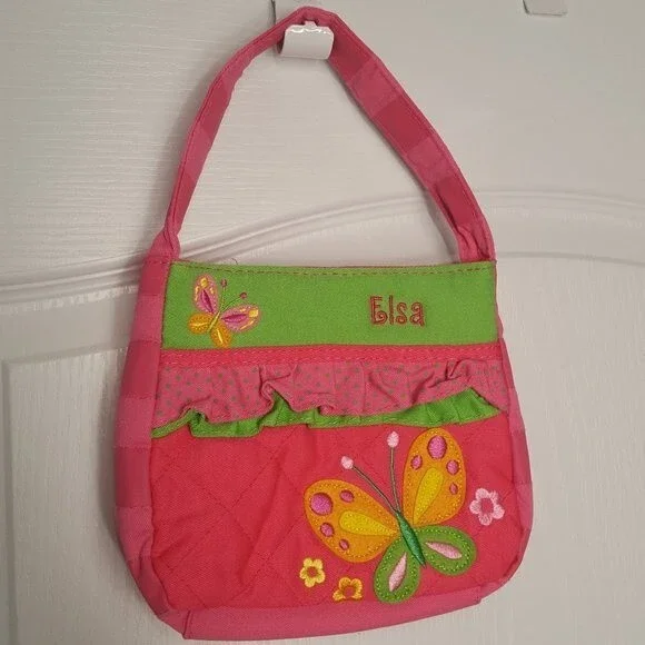 Stephen Joseph Quilted Pink Purse ELSA Butterfly