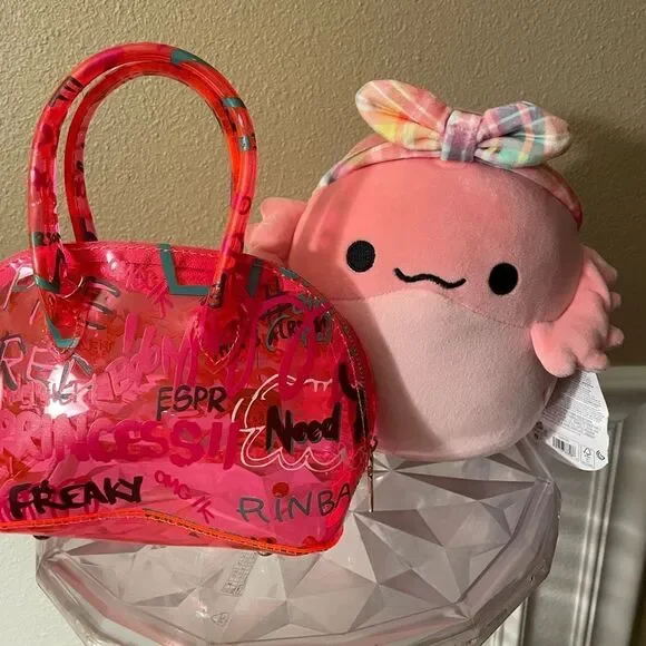 Hello 3 AM PVC Graffiti Purse & Lady Kraken Squishmallow Great Gifts NWT!