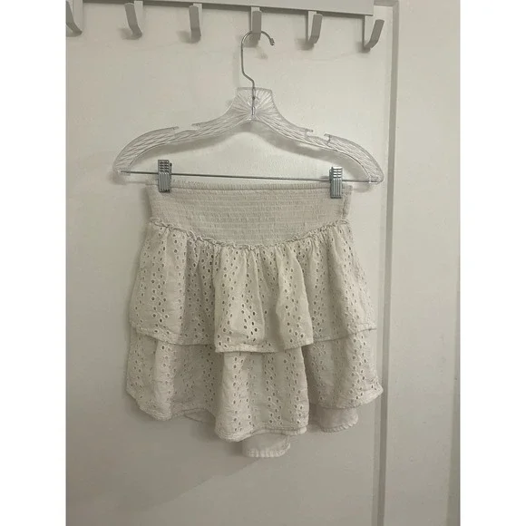 Mini Hollister‎ Skirt Eyelet Y2K Style Casual Modern Coquette