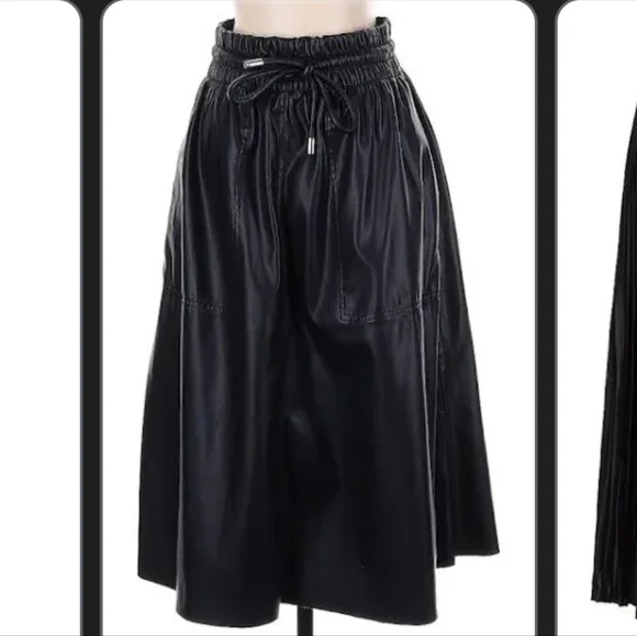 Elegant Black Midi Skirt