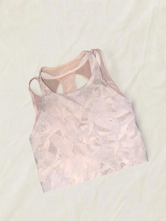 lululemon athletica Pale Pink Patterned Racerback Top