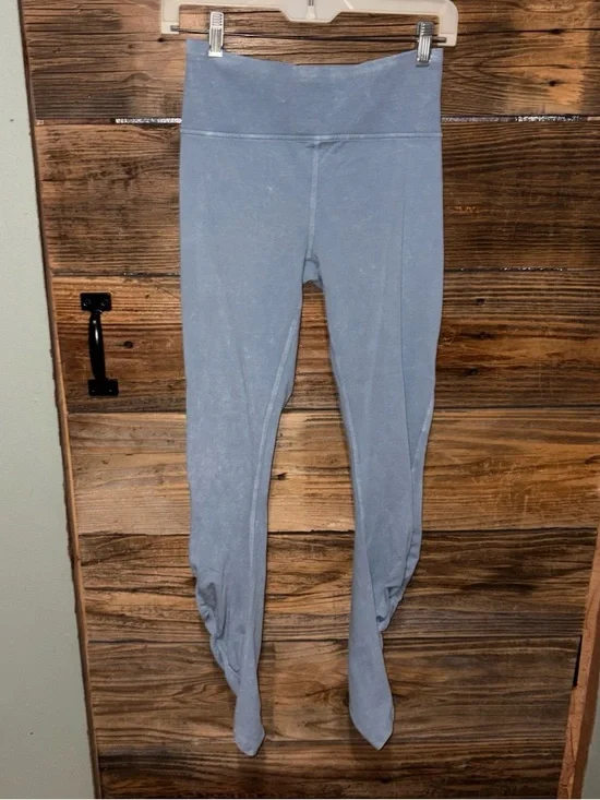 Lululemon Dusty Blue Acid Washed High-Waist Leggings
