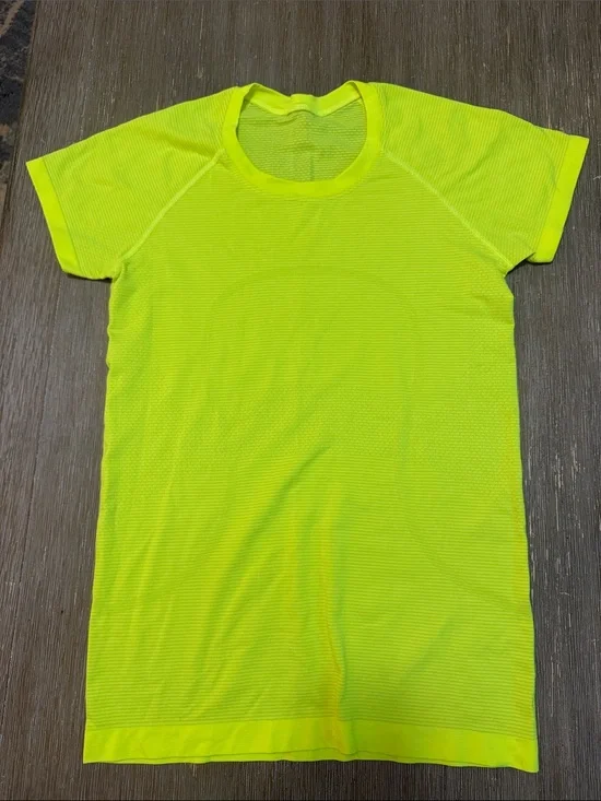 lululemon Neon Yellow Short Sleeve Tee
