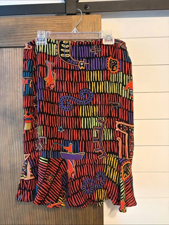 Vintage 90s Chico's Skirt Maxi Size 1