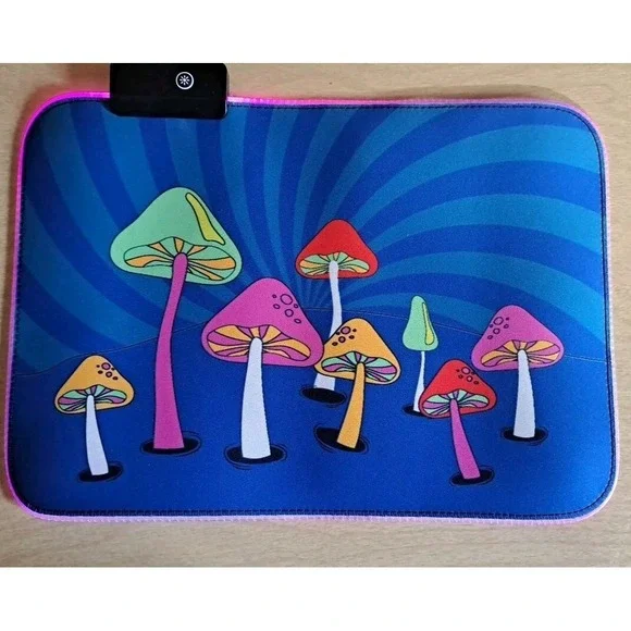 NIB Magic Neon Mushroom Design USB Light Up Mouse Pad