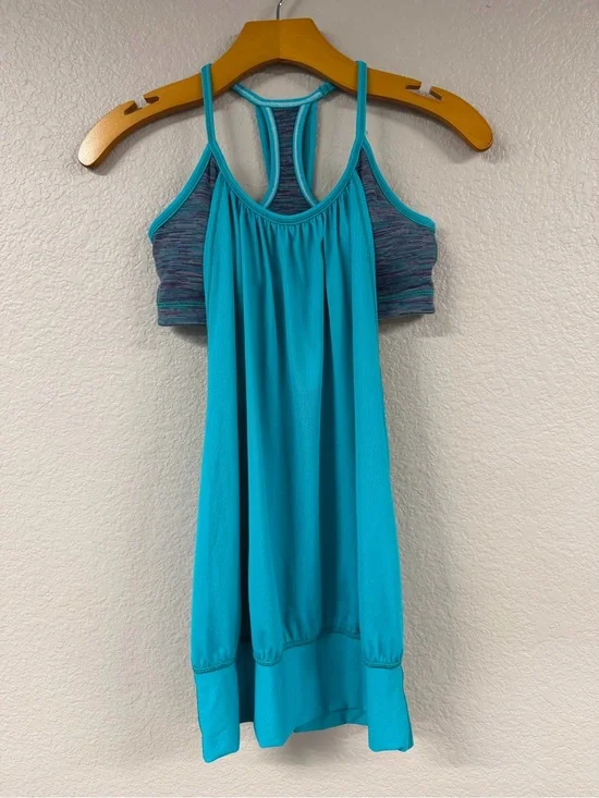 lululemon athletica Turquoise Blue Layered Tank Top