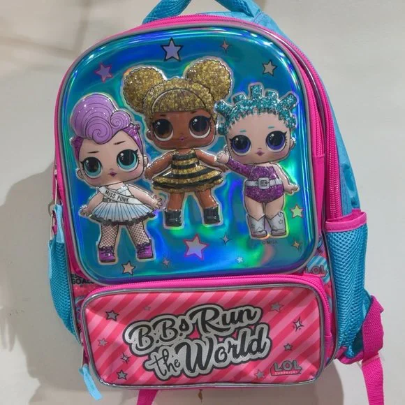 Kids unisex Backpack 16‎ inch  B.B's Run the World