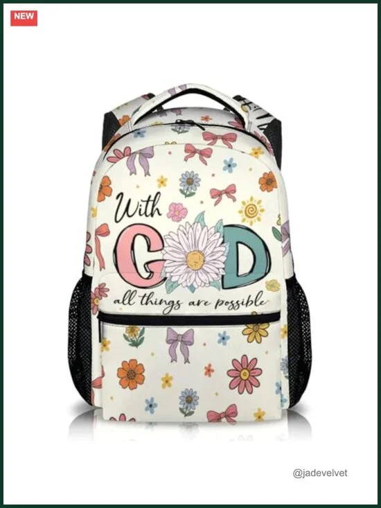 Large Capacity Kids Backpack for School Travel - Polyester Bookbag