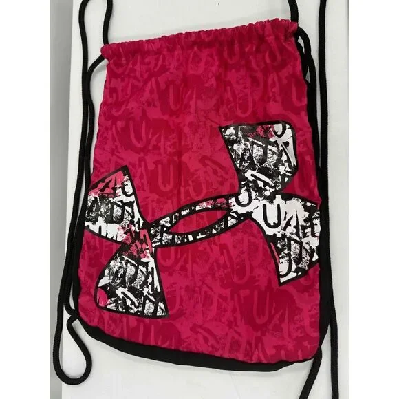 Under Armour Red‎ Graphic Logo Drawstring Sackpack Bag