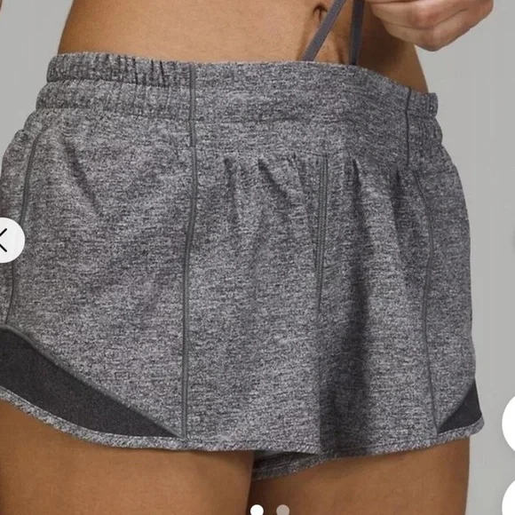 Lululemon Women's Grey hotty hot shorts 2 inch