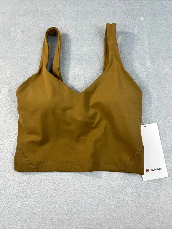 NWT Lululemon Align Tank Nulu Cami Built-In Bra Size 0 & 4 Bronze Green
