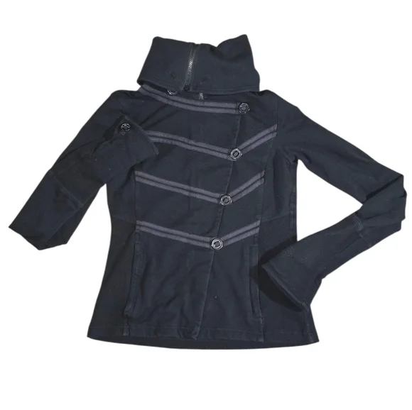 Lululemon Black Admiral Military-Style Jacket Size 8