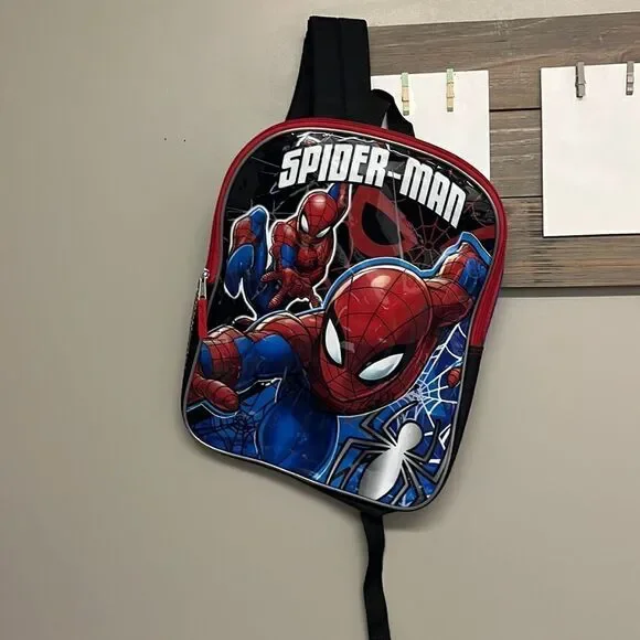 Marvel Spider-Man Kid’s Backpack with Adjustable Straps and Mesh Cup Holder