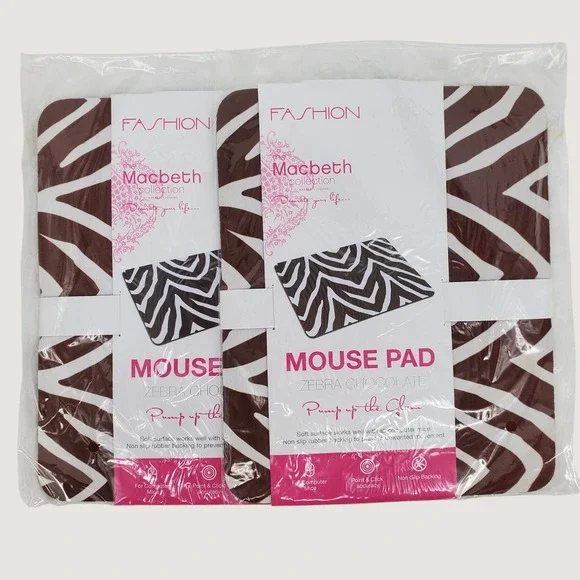 Fashionation Macbeth Collection Zebra Chocolate Mouse Pad 2 Pk Margaret Josephs