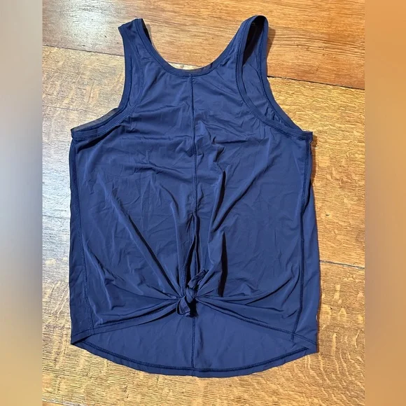 lululemon athletica Navy Blue Knot-Front Tank Top