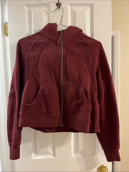 Lululemon Athletica Burgundy Full Zip Scuba Jacket
