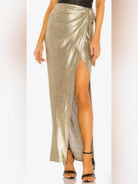 Michael Costello x REVOLVE Vanessa Skirt in Gold Small