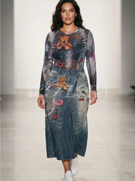 Denim Bear skirt