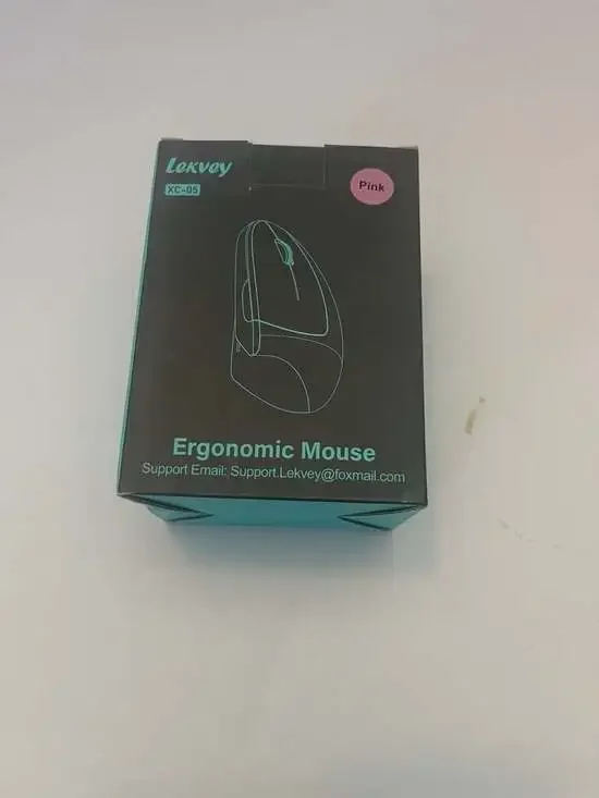 Lekvey XC-05 Ergonomic Vertical Wireless Mouse, Rechargeable, Pink