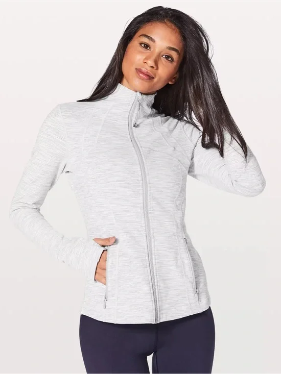 lululemon Define Light Gray Full-Zip Athletic Jacket