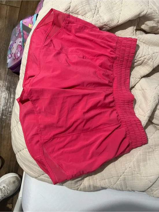 lululemon athletica Bright Pink Run Shorts