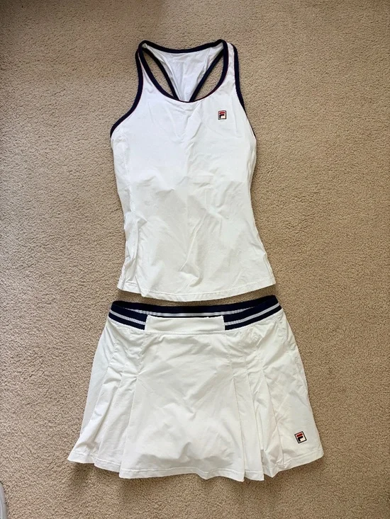 Women's FILA matching tennis tank and skort size M