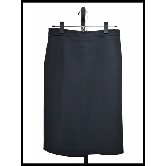 PURE Collection Wool Pencil Skirt Lined Black Size 4 Classic Timeless Minimalist