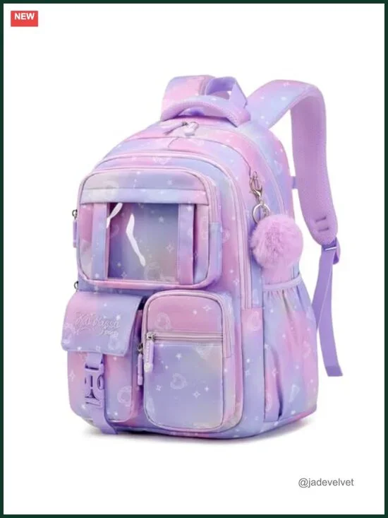 Kids Backpack with Cute Pendant - School Bag for Girls - Kawaii Ita Backpack