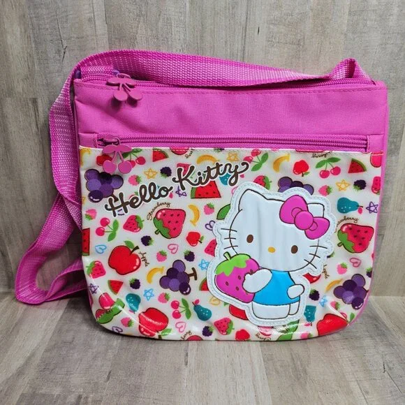 Hello Kitty‎ Purse Bag Adjustable Strap Strawberry Fruit