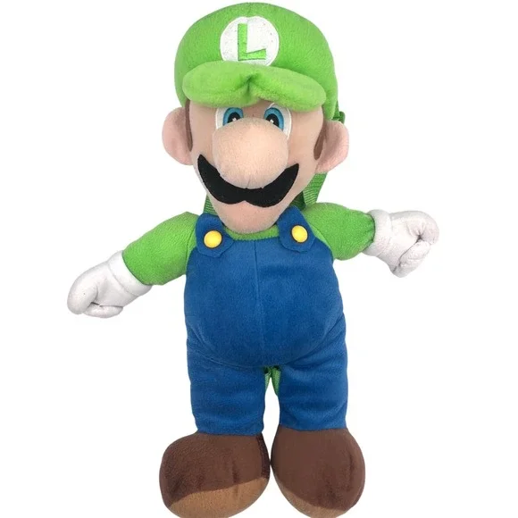 Nintendo Unisex Luigi Plush Backpack OS Green Super Mario Bros Gamer Kidcore 18