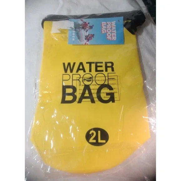 NEW! NuPouch Heavy Duty Vinyl 2 Liter Yellow Waterproof Bag Gym Kayaking Boating